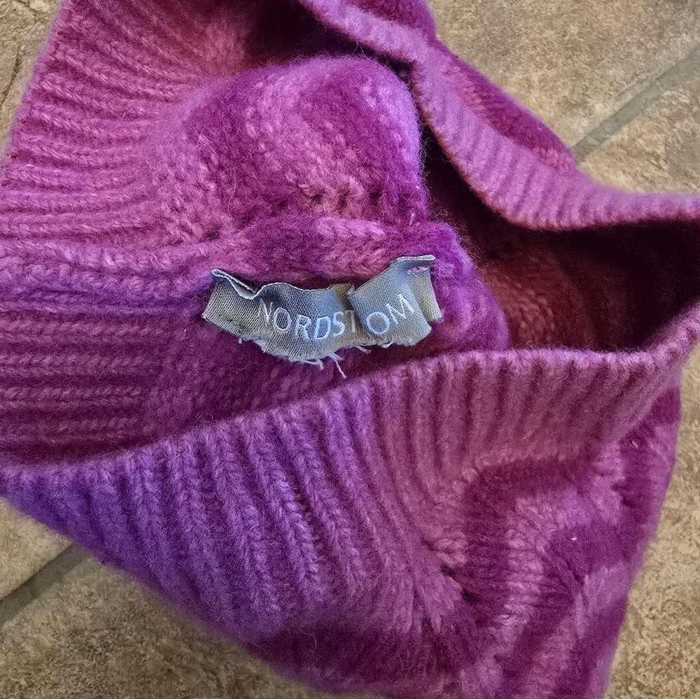 Pink Chevron | NORDSTROM | French Knit Beret - Picture 3 of 3
